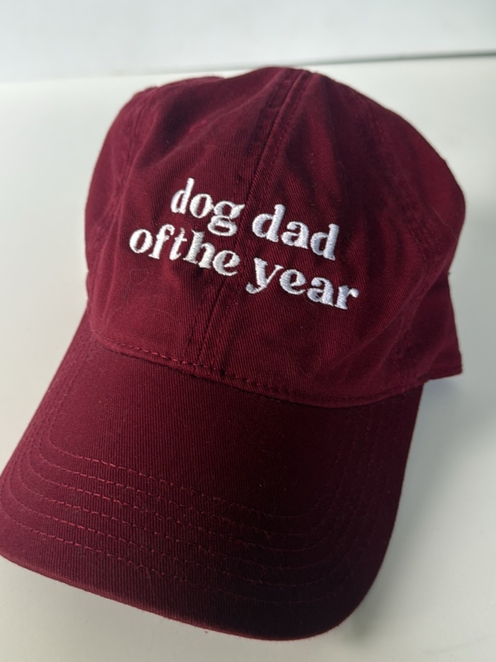 Dog Dad of the Year Baseball Cap - Maroon